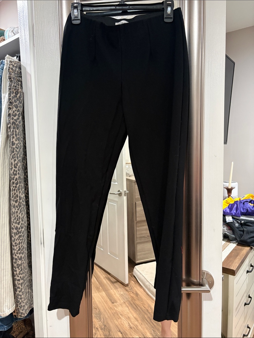Calvin Klein Black Slim Ponte Pull-On Pants